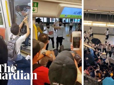 Armed men attack pro-democracy protesters in Hong Kong MTR station