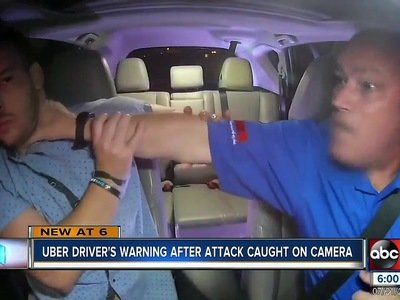 Video captures Florida Uber driver attacked after passenger wouldn't put seat belt back on