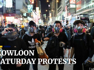 Hong Kong's Kowloon side rocked by more anti-government protests