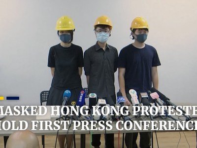 Hong Kong protesters hold their first press conference