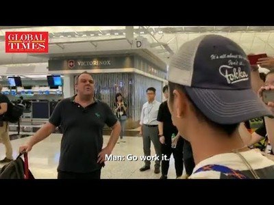 Foreigner encounters HK protesters: Hong Kong is a part of China!