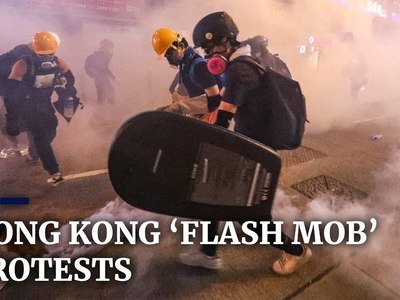 Hong Kong ‘flash mob’ protests