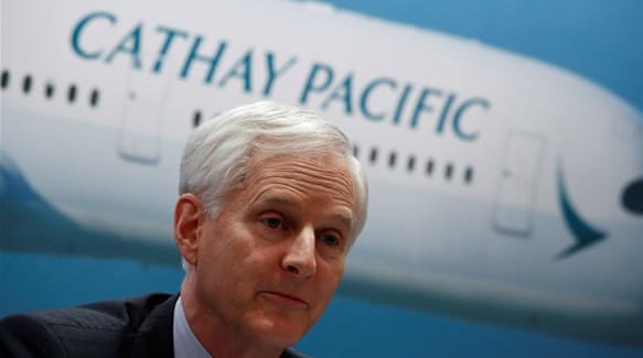 Cathay Pacific reports profit but warns of HK protests impact