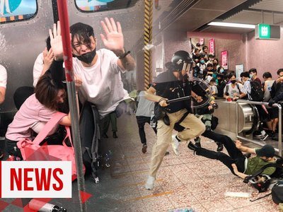Riot police storm metro station, arrest 40