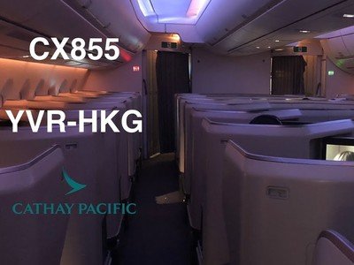 Cathay Pacific A350 Business Class With New Service Vancouver to HongKong