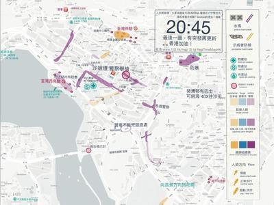 Real-time maps warn Hong Kong protesters of water cannons and riot police