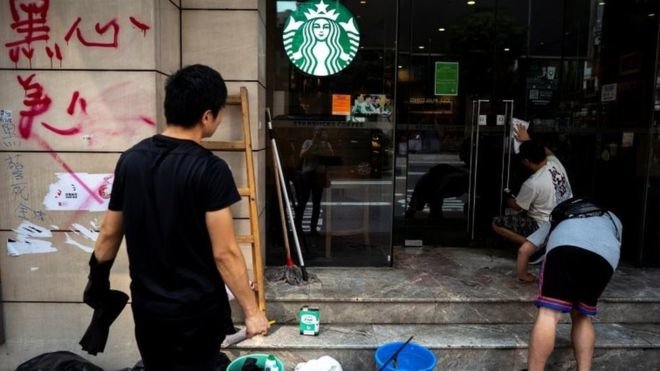 Why Starbucks? The brands attacked in Hong Kong