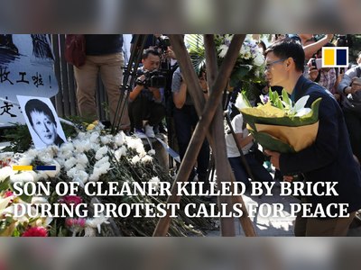 Son of 70-year-old killed by brick during protest calls for peace