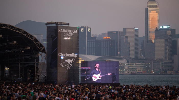 Revelers Attend a Concert During the Clockenflap Music and Arts Festival in Hong Kong China 28 November 2015 Clockenflap Runs Through 29 November China Hong KongChina Hong Kong Clockenflap Festival - Nov 2015