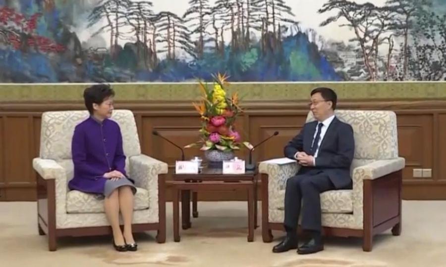 Lam praised by Beijing over handling HK protests