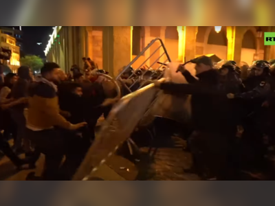 Dozens injured in street battles between protesters and police on the streets of Beirut