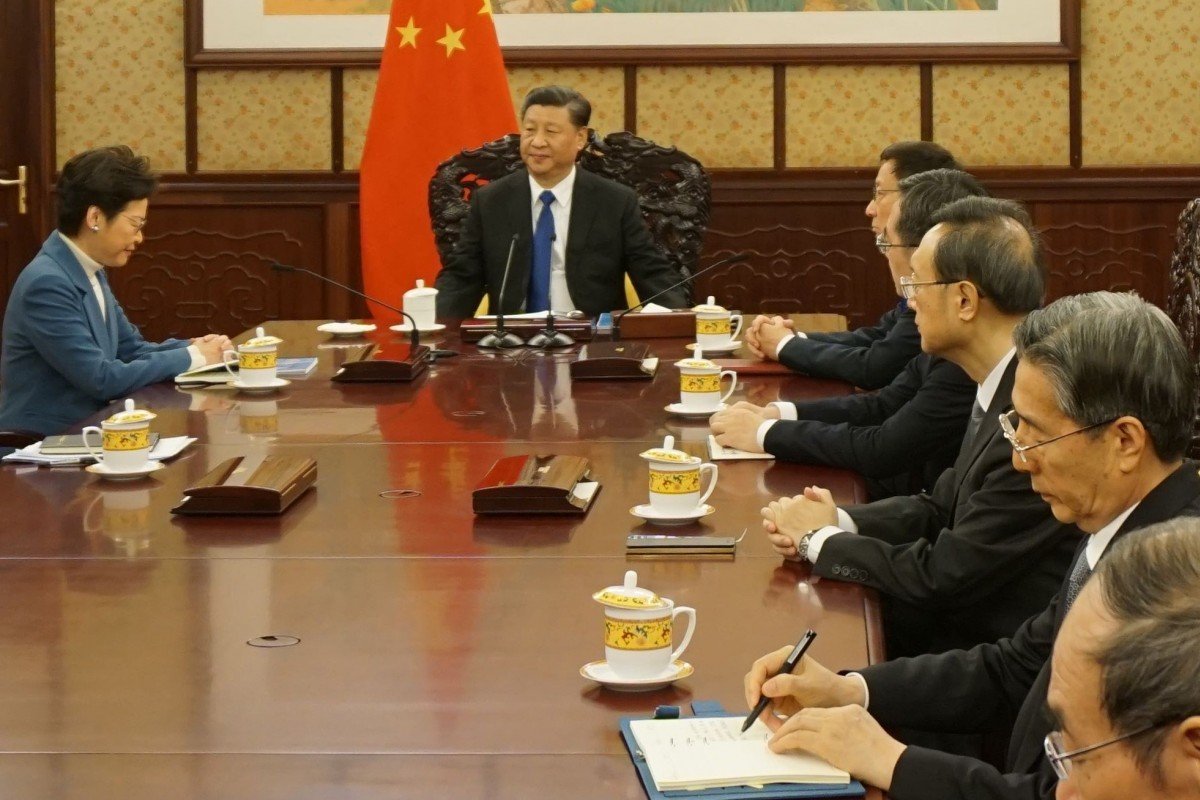 Why was China’s domestic security chief Guo Shengkun at Carrie Lam’s meeting with Xi Jinping?