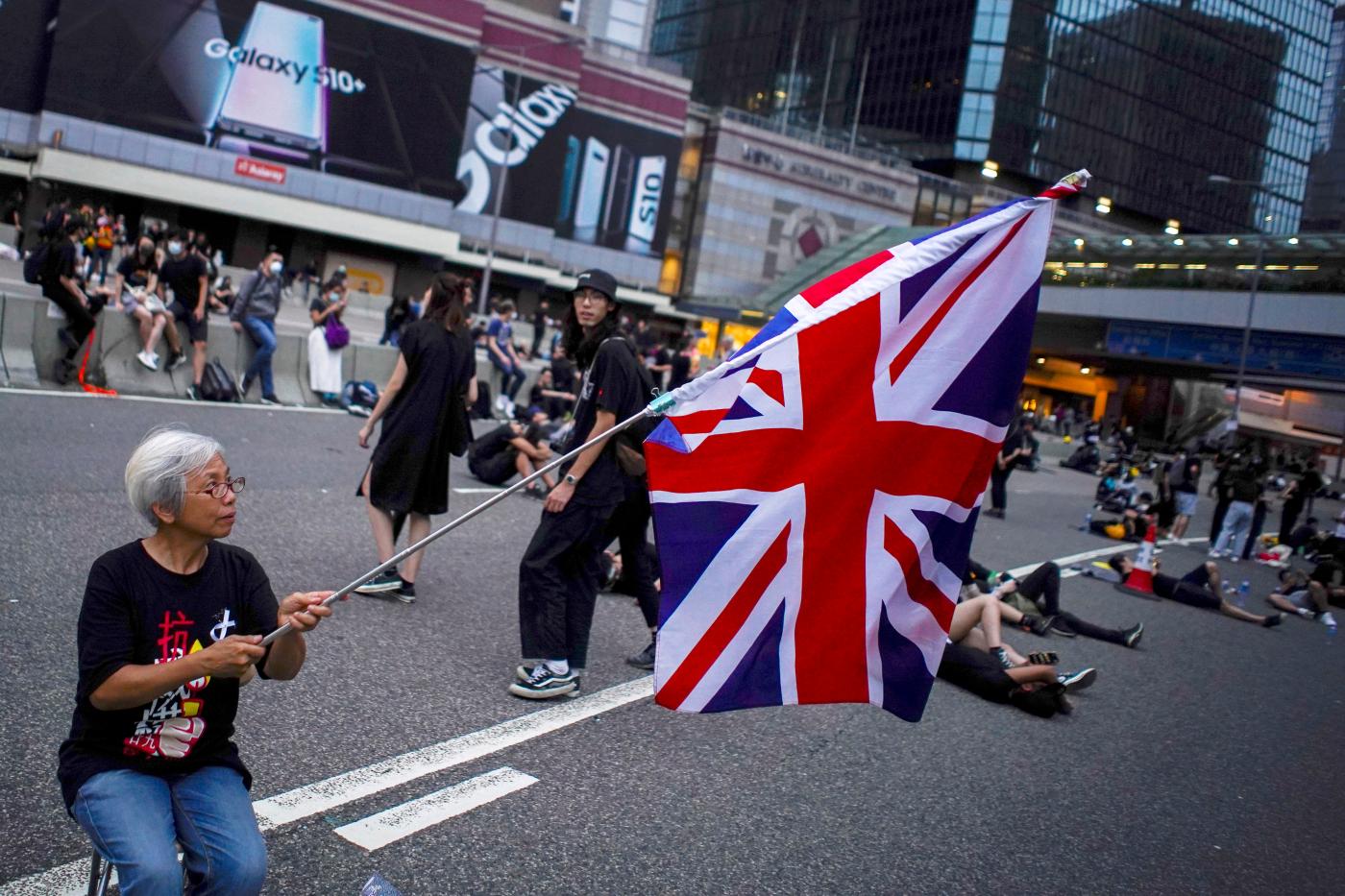 The British flag-waving “grandma” of Hong Kong’s protests says she was detained in China