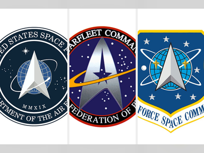 Trump Tweeted Out A New Space Force Logo And It's Basically A Copy Of Star Trek's Starfleet Symbol