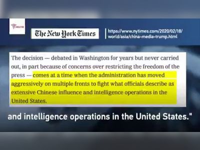 The U.S administration labeled  the chinese media as a state-agents