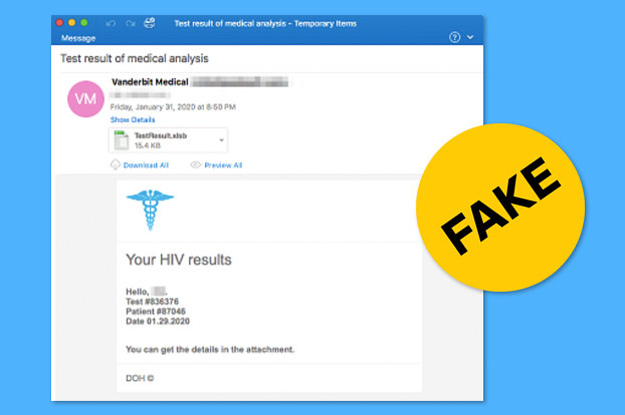 Hackers Are Sending Fake HIV Results And Coronavirus Emails To Infect People’s Computers