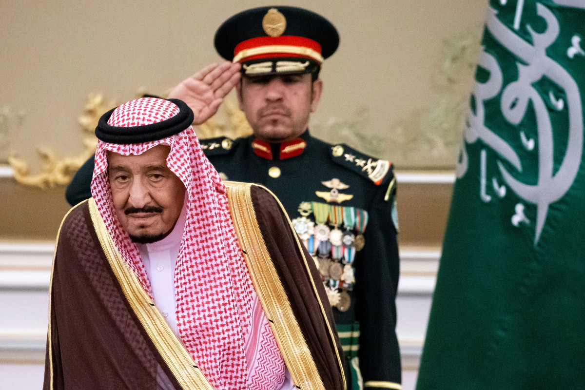 Saudi King Salman attends a ceremony in Riyadh, Saudi Arabia, in 2019.