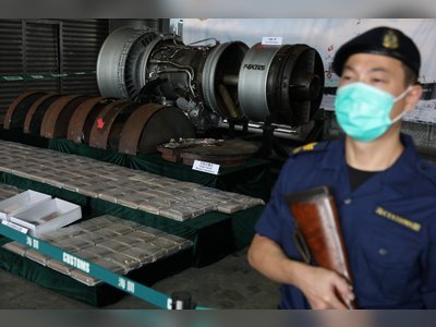 Hong Kong customs officers find nearly US$32 million worth of cocaine packed in jet engine shipped from South America