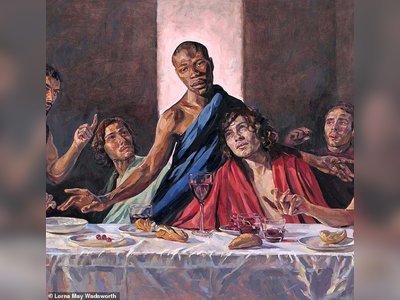 St Albans Cathedral installs Last Supper painting with a black Jesus