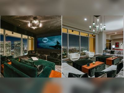 Matthew Perry's Penthouse It's Filled With Bold Colors, Lots of Velvet, and a Batman-Themed Room