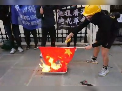 Beijing urges swift UK response to Hong Kong protest outside London embassy