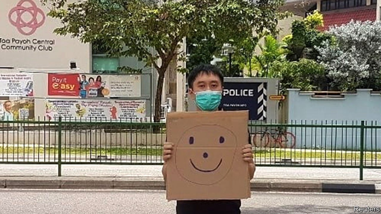 Public order in Singapore has been shaken by a hand-drawn smiley face