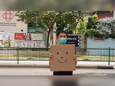 Public order in Singapore has been shaken by a hand-drawn smiley face