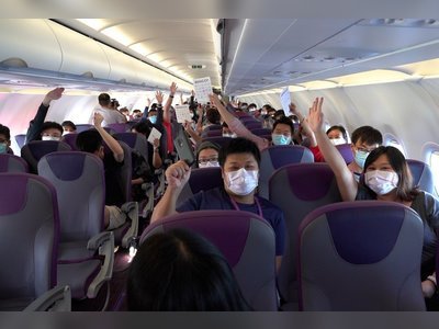 Little fanfare but plenty of cheer for Hong Kong airline’s first flight to nowhere