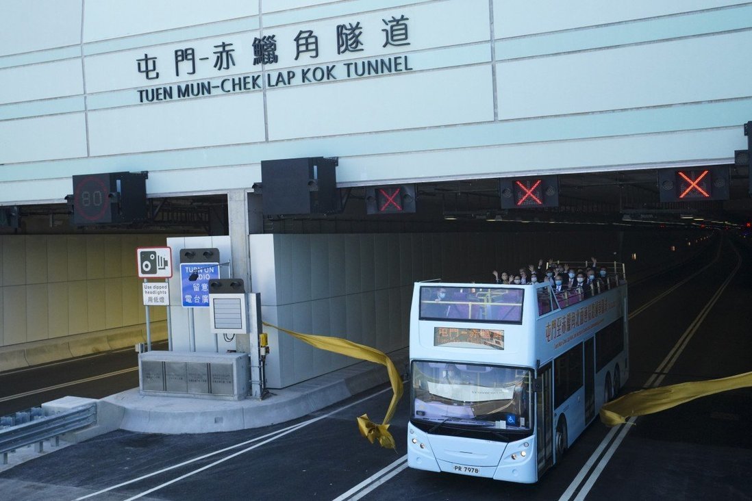 New Tuen Mun-Lantau link launched by Carrie Lam from double-decker