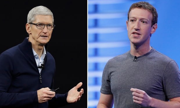 Apple and Facebook at odds over privacy move that will hit online spying by Facebook and gives the spying monopoly to Apple