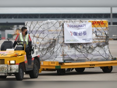 Second shipment of 758,000 BioNTech/Fosun doses arrived