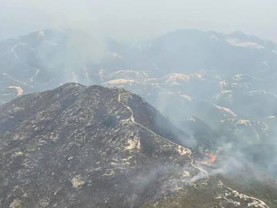 Tuen Mun hill fire burns for more than a day