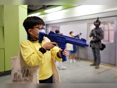 Hong Kong police chief slams doxxing of school as toy-guns row rages