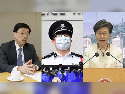Carrie Lam, John Lee and Chris Tang receive powder-filled letters