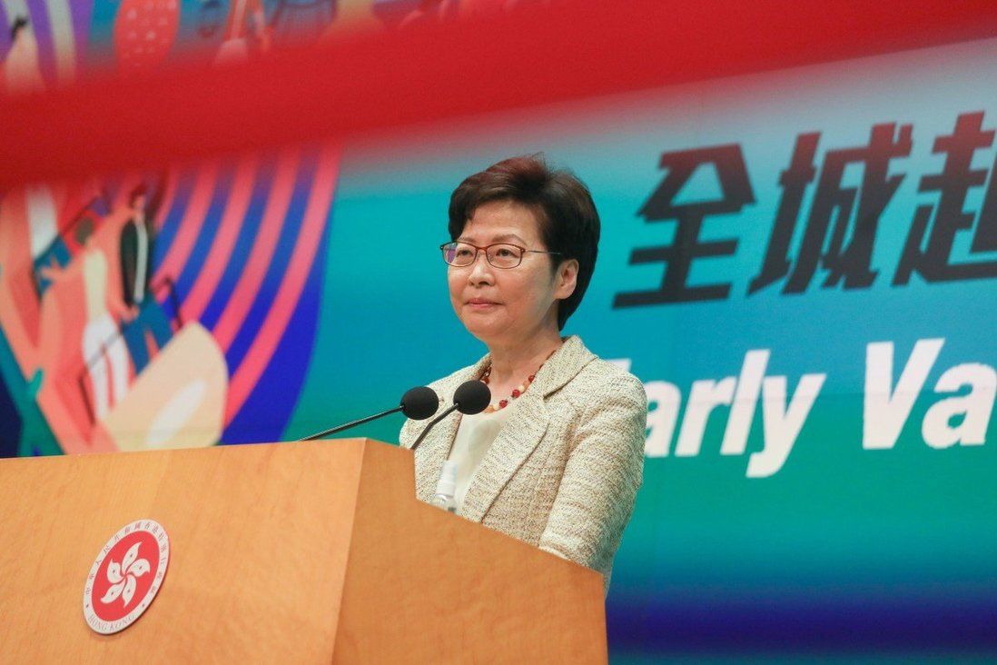 Carrie Lam defends plan to impose Covid-19 curbs on unvaccinated Hongkongers