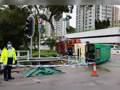 One dead, seven injured in Hong Kong minibus crash