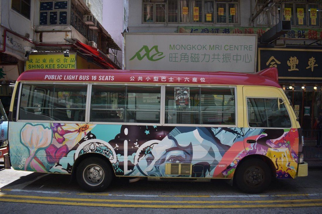 Street artists’ work gets a different canvas: Hong Kong minibuses