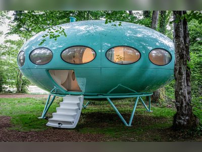 A Rare, Flying Saucer–Shaped Futuro Home Touches Down in England