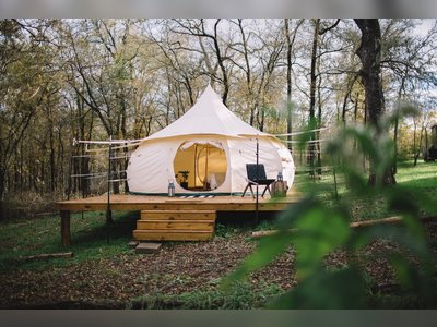 A Texas Camping Spot Complete With Yurts and Miniature Donkeys
