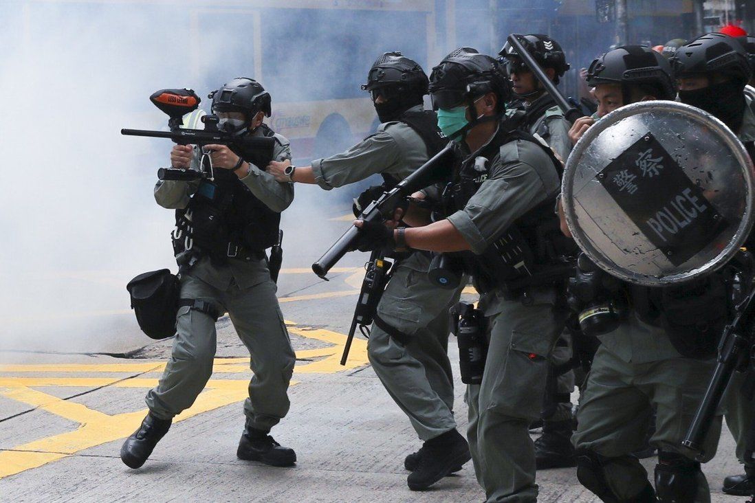 Police get new anti-riot guns for National Day crowd control in Hong Kong