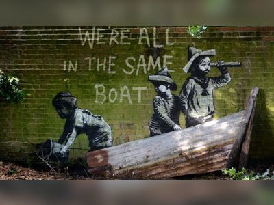 Part of 'Banksy' artwork near Lowestoft removed over flood fears