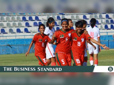Women's Football: Sabina scores hat-trick as Bangladesh crush Hong Kong 5-0