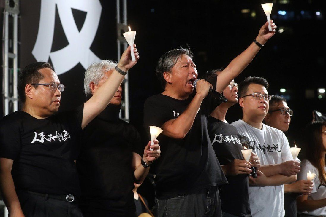 2 leaders of Tiananmen vigil organiser urge members to vote to disband