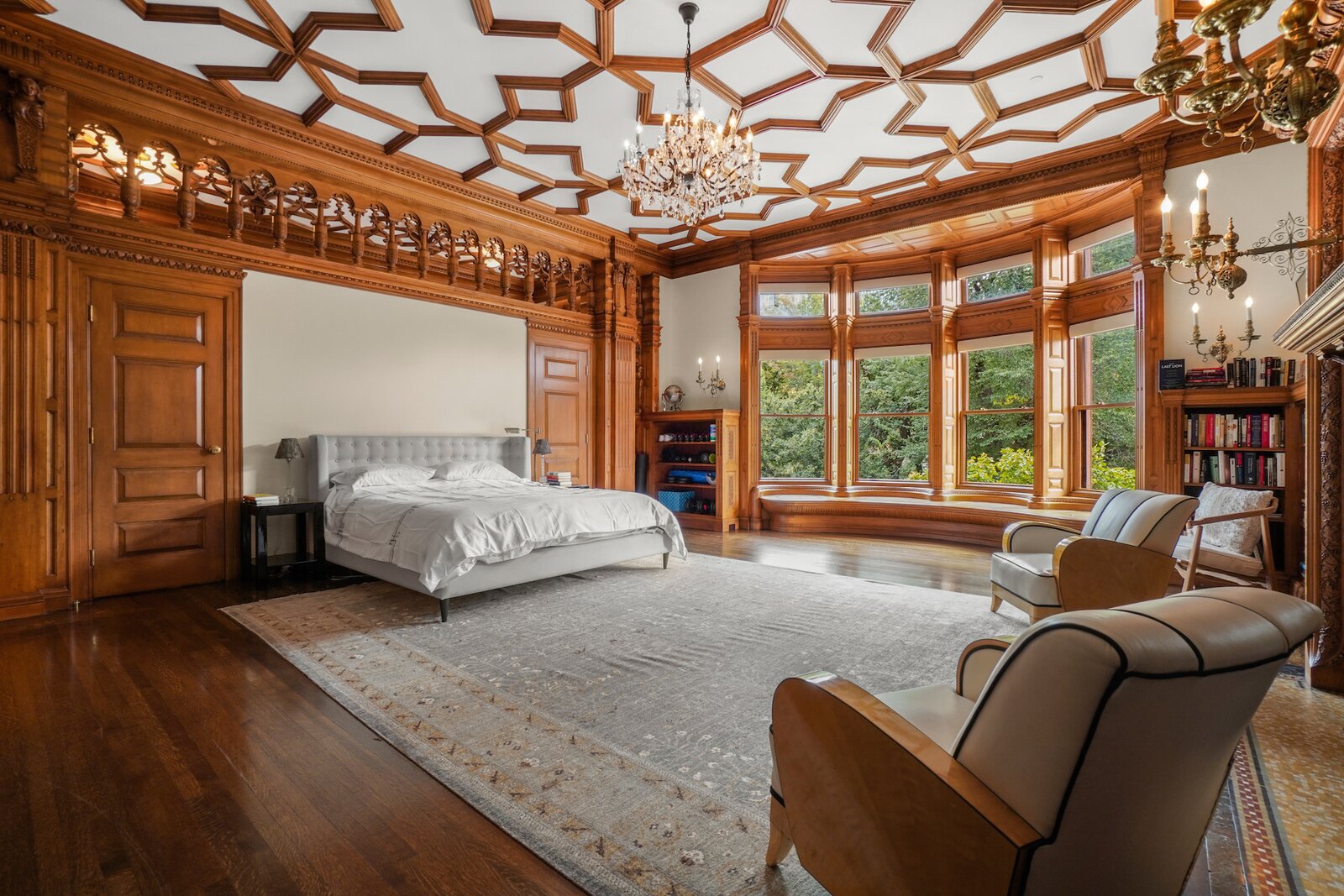 An Historic Peabody & Stearns Duplex in Boston With Coffered Ceilings
