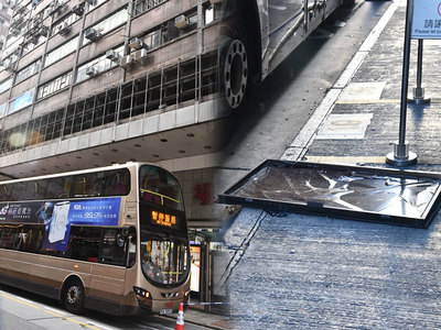 Mong Kok flat owner arrested after falling window hits bus
