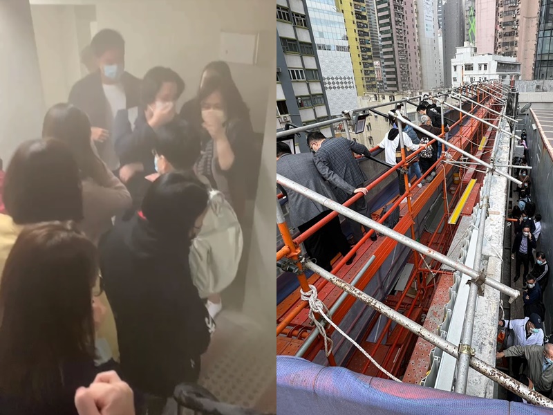 (Videos) Patrons panic while staff calmly collect cash amid World Trade Centre blaze
