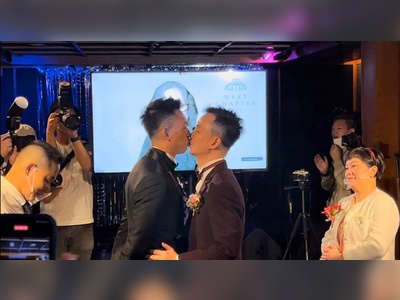 Wedding bells! Hong Kong's first openly gay lawmaker Raymond Chan gets married