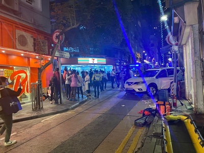 Private car in Central reverses and hits eight pedestrians