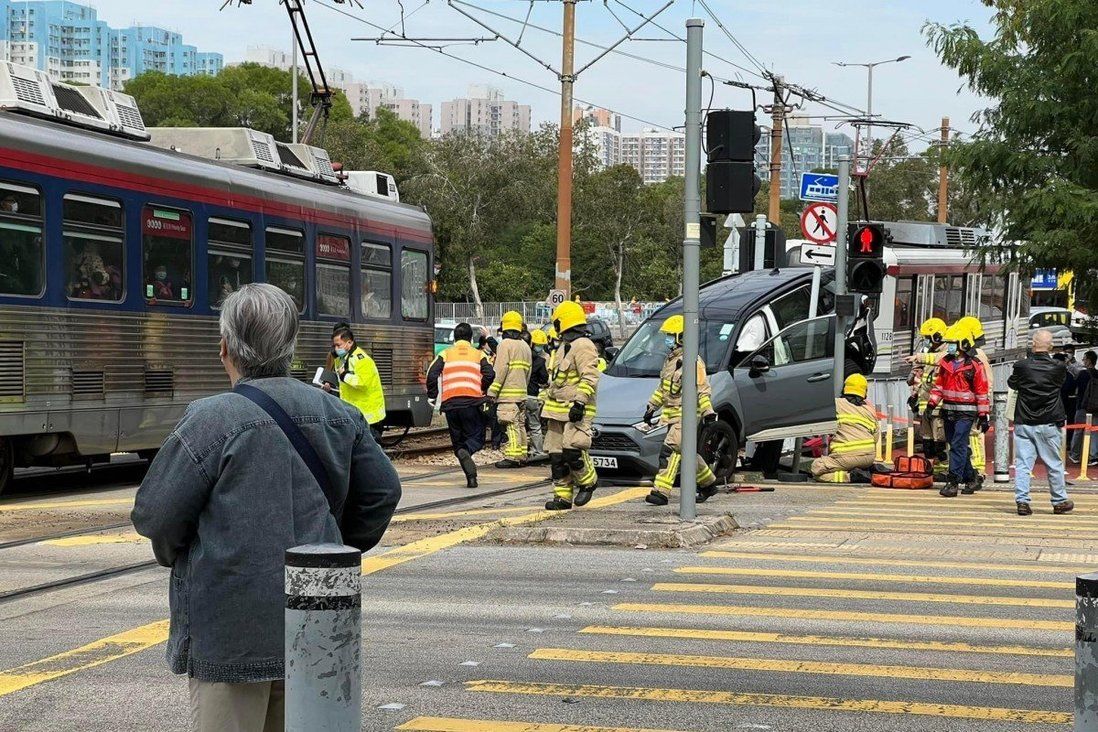 Hong Kong driver escapes serious injury in collision with Light Rail train