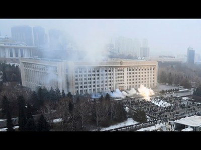 Kazakhstan declares state of emergency. Airport takeover, palace fire. Russia and Belarusian will help restore order.